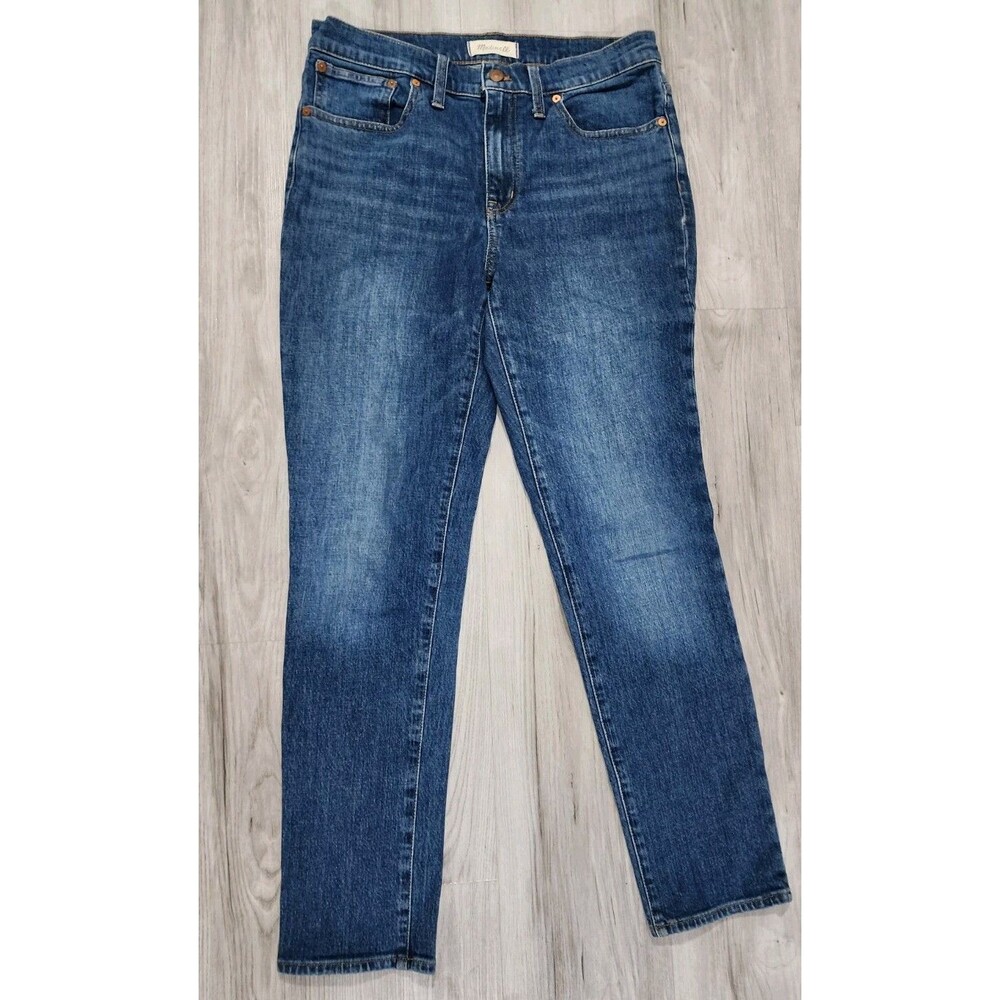 MADEWELL - WOMEN'S SIZE 27 - BLUE HIGH RISE SLIM BOY JEANS